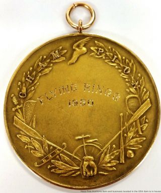 Solid Gold AAU Amateur Athletic Union Flying Rings 1930 Medal Allen 27.  5g 3
