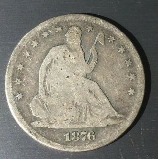 1876 S Silver Seated Liberty Half Dollar