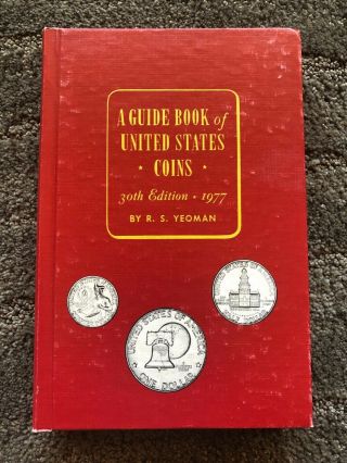 1977 Red Guide Book Of Us Coins (experimental Cover) & Signed By Rs Yeoman
