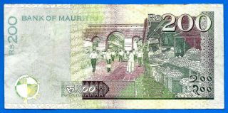 Mauritius 200 Rupees 2013 Prefix BR Maurice Island 3