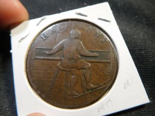 Y208 Great Britain Rochdale 1791 1/2 Penny Token 2