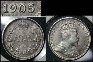 Summer - Canada 5 Cents - 1905 Repunched 5/5 - Ef,  (bfa991)