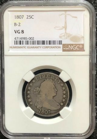 1807 Draped Bust Quarter 25c Ngc Vg