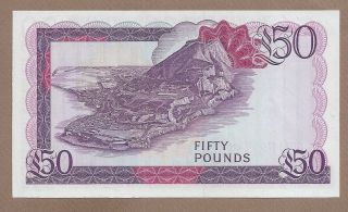 GIBRALTAR: 50 Pounds Banknote,  (UNC),  P - 24,  27.  11.  1986, 2
