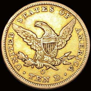 1851 - O $10 Gold Eagle LIGHTLY CIRCULATED Lustrous Orleans Collectible no res 2