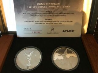 2015 Mexico Silver Libertad Proof/reverse Proof Set 63 Of 500 Only 500 Minted