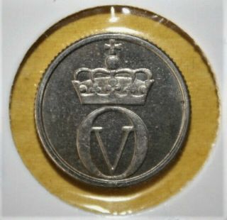 Norway 10 Ore 1958 Brilliant Uncirculated Coin - Honey Bee 2