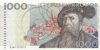 Sweden 1000 Kronor 1992.  Sveriges Riksbank