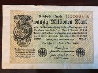 Germany Millionen Reichsmark 1924 Nazi Propaganda,  Anti - Semitic,  Historic Note