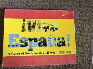 Battleline Vintage ¡viva España Spanish Civil War Game 1936 - 39 Unpunched