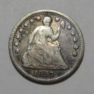 1857 Seated Liberty Half Dime - Very Good To Fine - 131sa