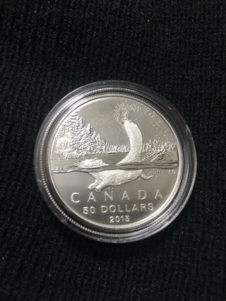 2015 Canada $50 Beaver.  9999 Fine Silver Coin