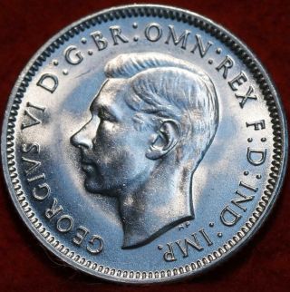 Uncirculated 1944 Australia 1 Shilling Silver Foreign Coin