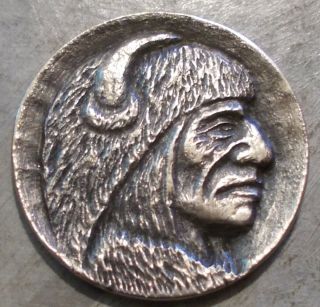 Deep Carved Hobo Nickel,  Native American Indian War Chief