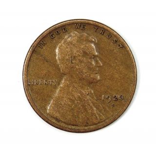1923 S 1c Lincoln Wheat Cent Penny Vg Very Good Woodgrain 145058