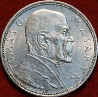 1928 Czechoslovakia 10 Korun Silver Foreign Coin