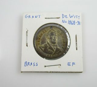 1868 General U.  S.  Grant Presidential Campaign Medallion | 7.  7g