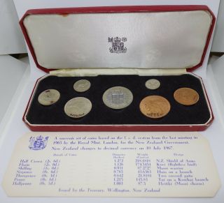 Zealand 7 Coin 1965 Proof Set Only 500 Minted