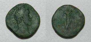 Ancient Rome : Commodus 177 - 192 A.  D.  Ae Sestertius - Rev.  Hercules - Scarce