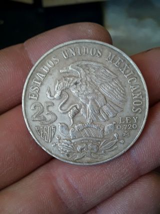 Mexico Xix Olympics 1968 Mo.  25 Pesos Silver Coin.  Km 479.  1