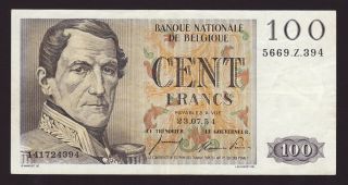 Belgium - 100 Francs,  1954 - P 129b - Vf