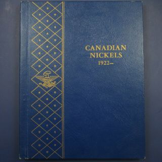 Nearly Complete Set Of Canadian Nickels 1922 - 1967 - 53/55 Coins In Whitman Album