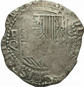 Nd (1613 - 1617) P Q Bolivia Felipe Iii Silver Cob 8 Reales Ngc Xf - 40 L@@k