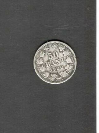 Romania 1900 50 Bani Carol I Silver