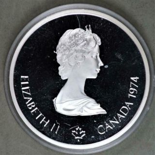 Canada 1974 10 Dollars Proof Silver Coin - Montreal Olympics Cycling 2