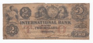 1858 International Bank $2 - Scrace Markell Signature Variation