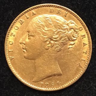 1864 Great Britain Gold Sovereign