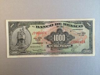 1000 Peso Mexico Banknote 1977 Cir Cuauthemoc Serie S Bzu Mexico Abnc