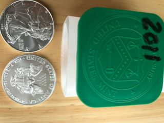 2011 American Silver Eagle (1 Oz) $1 - 1 Roll - Twenty 20 Bu Coins In Tube