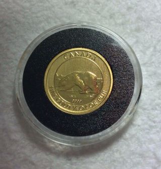 2013 Canada 1/4 Oz Gold $10 Polar Bear Pure Gold 9999 Bullion Coin