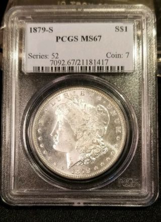 1879 - S Silver Morgan Dollar $1 - Pcgs Ms 67