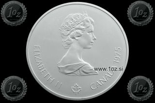 CANADA 10 DOLLARS 1975 (MONTREAL OLYMPICS - HURDLES) SILVER Commem.  coin aUNC 2