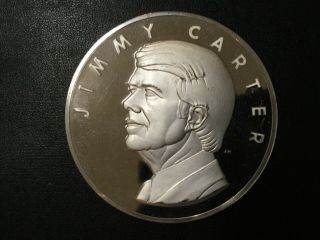 1977 Jimmy Carter Inaugural.  999 Silver Proof Like Medal (6.  47 Ounces)