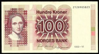 100 Kroner From Norway 1992 M1