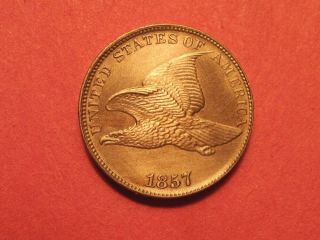 Unc 1857 Flying Eagle Cent Antique Uncirculated Penny
