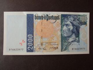 Portugal 2000 Escudos 1997 Unc Bankknote