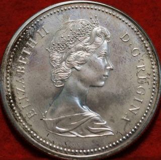 Uncirculated Great Toning 1973 Canada Silver $1 Foreign Coin