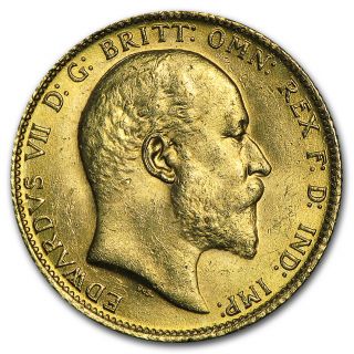 1902 - 1910 - S Australia Gold Sovereign Edward Vii Bu - Sku 91546