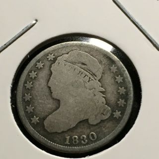 1830 Us.  Silver Capped Bust Dime / Fine
