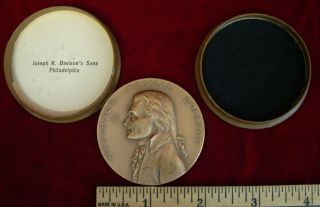 1825 - 1925 Bronze Medal Thomas Jefferson Medical College Philadelphia.  Pa.  100th