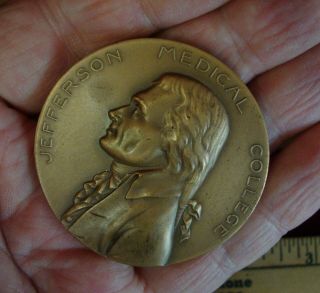 1825 - 1925 Bronze Medal Thomas Jefferson Medical College Philadelphia.  Pa.  100th 3