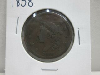1838 Us Coronet Head Large Cent