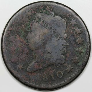 1810 Classic Head Large Cent,  G,  Detail