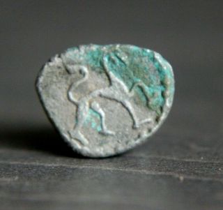 Unresearched Anglo - Saxon Silver Coin With Beast 600 - 700 Ad