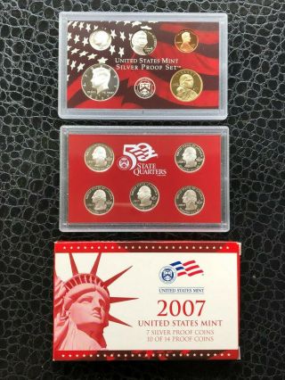 2007 U.  S.  Silver Proof Set - Complete W/ Box And