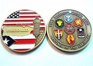 Fort Buchanan Joint Army Reserve & National Guard Puerto Rico Challenge Coin